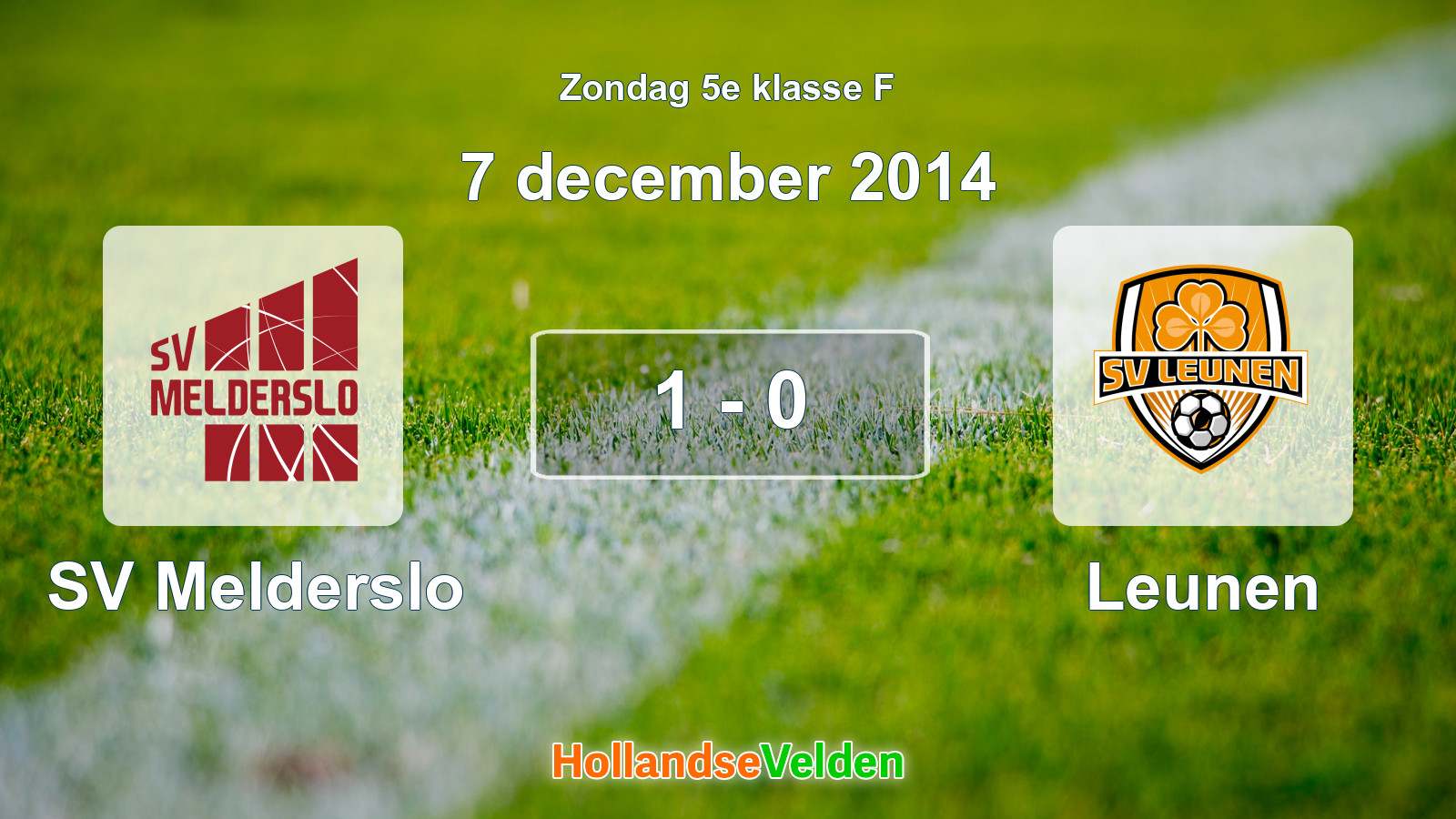 Gespeelde wedstrijd: SV Melderslo - Leunen 1 - 0 (7 december 2014)