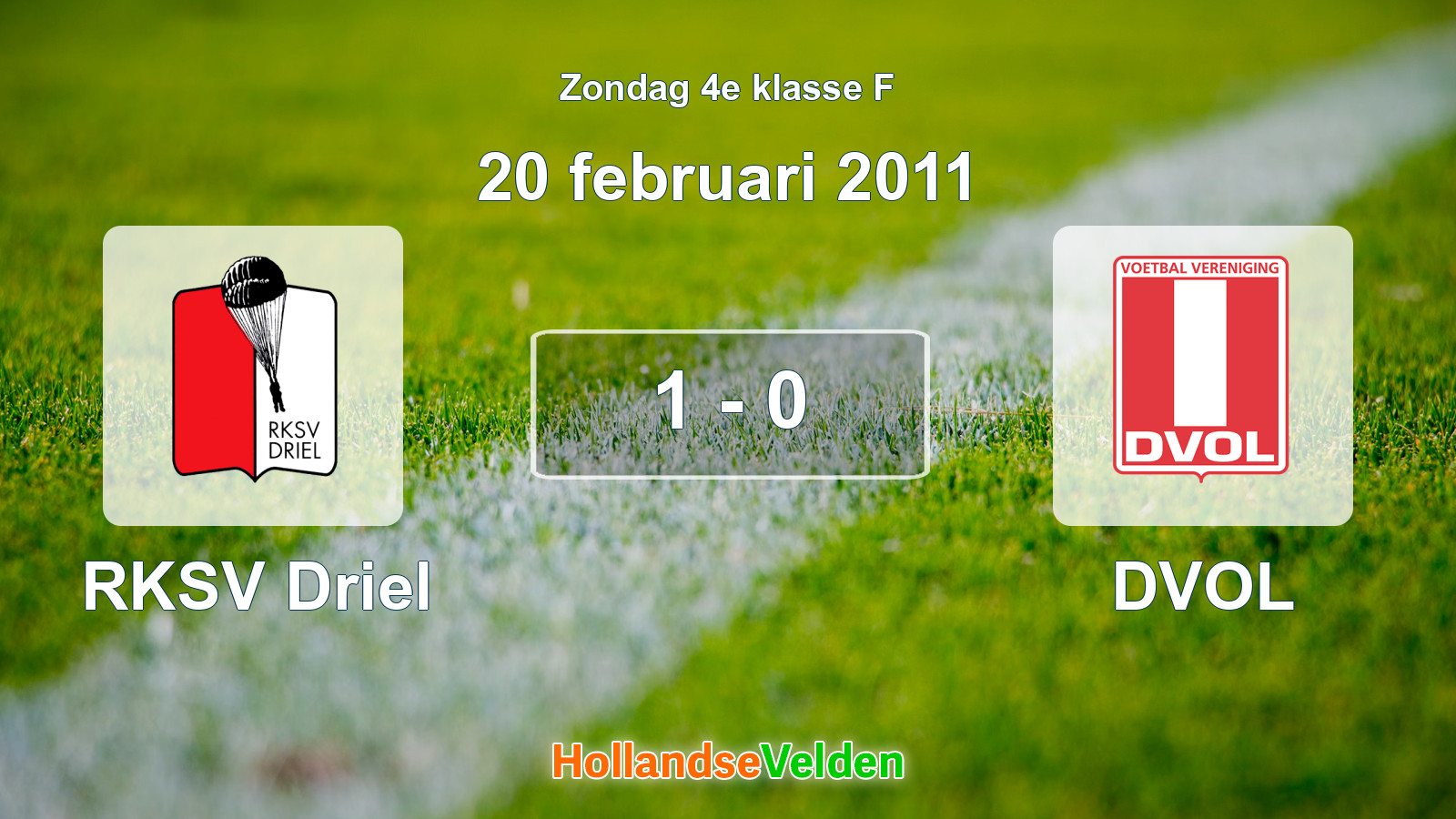 Gespeelde wedstrijd: RKSV Driel - DVOL 1 - 0 (20 februari 2011)
