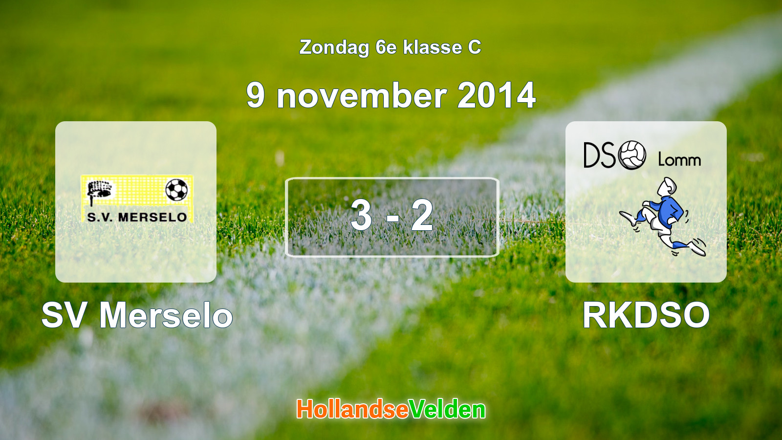 Gespeelde wedstrijd: SV Merselo - RKDSO 3 - 2 (9 november 2014)