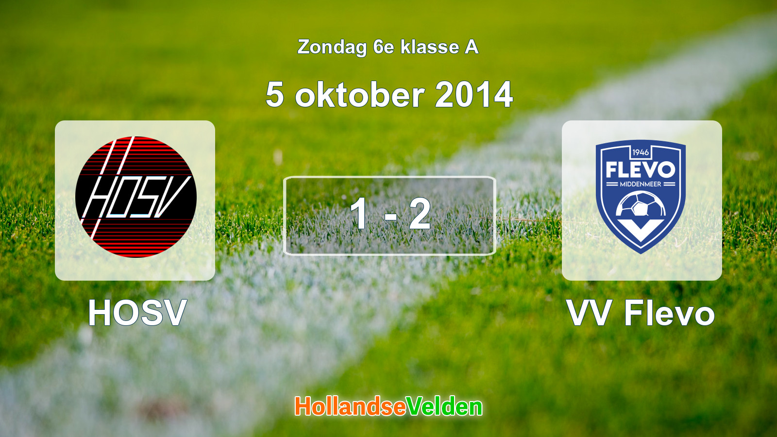 Gespeelde wedstrijd: HOSV - VV Flevo 1 - 2 (5 oktober 2014)