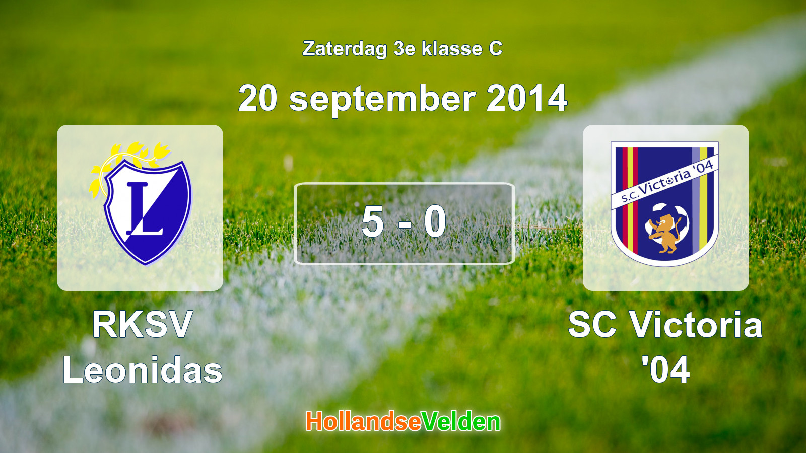 Gespeelde wedstrijd: RKSV Leonidas - SC Victoria '04 5 - 0 (20 september 2014)