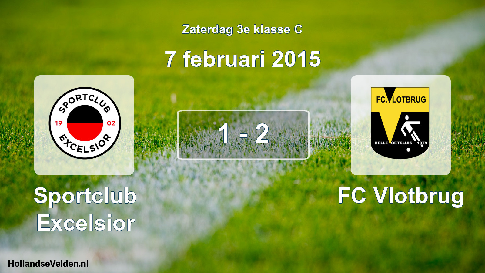 Gespeelde wedstrijd: Sportclub Excelsior - FC Vlotbrug 1 - 2 (7 februari 2015)