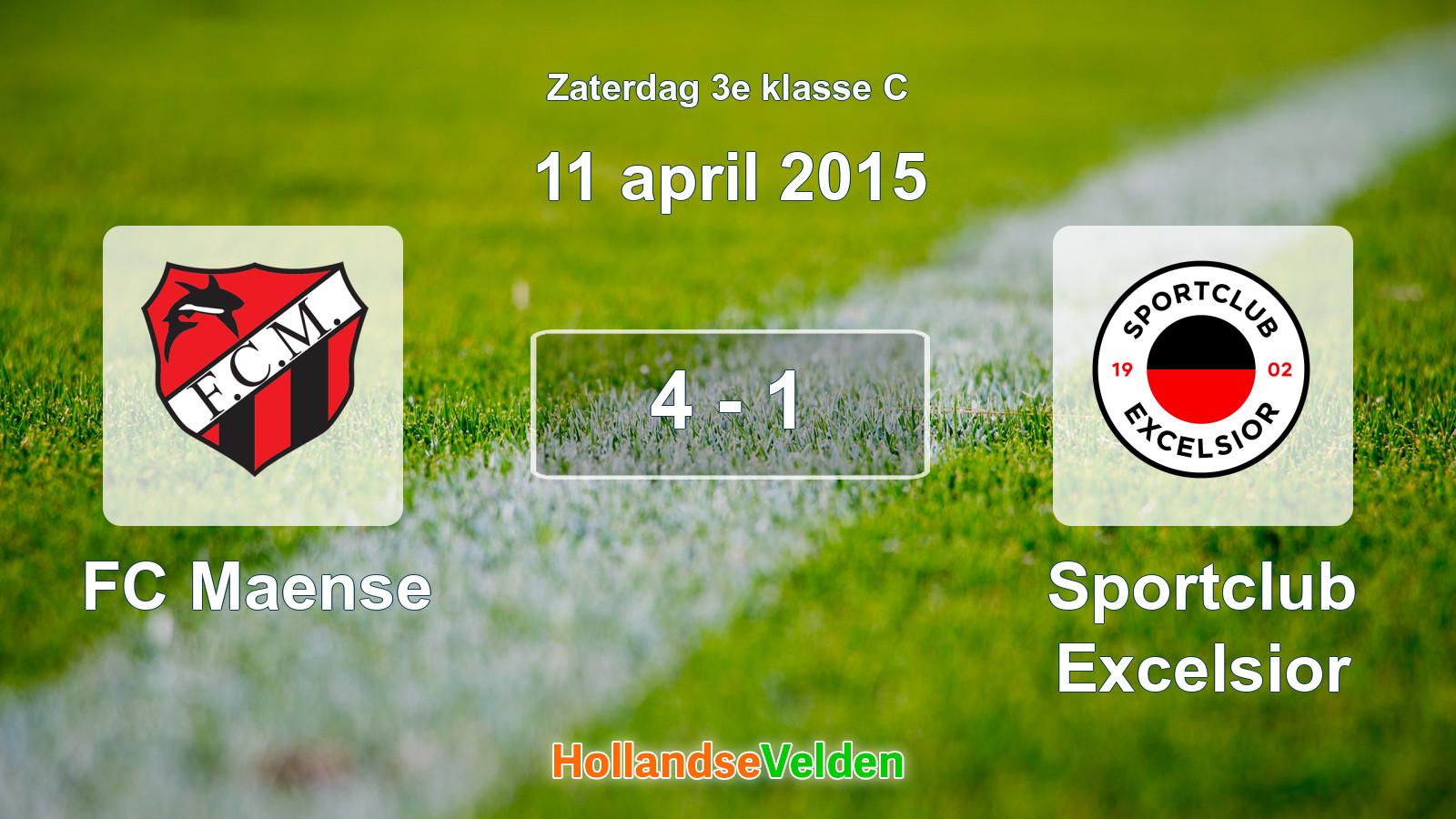Gespeelde wedstrijd: FC Maense - Sportclub Excelsior 4 - 1 (11 april 2015)