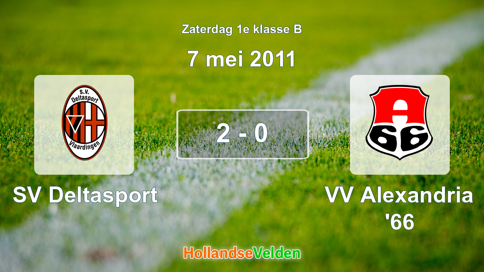 Gespeelde wedstrijd: SV Deltasport - VV Alexandria '66 2 - 0 (7 mei 2011)