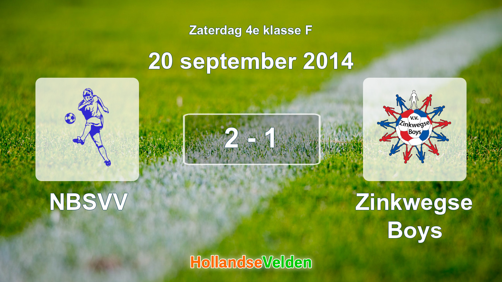 Gespeelde wedstrijd: NBSVV - Zinkwegse Boys 2 - 1 (20 september 2014)