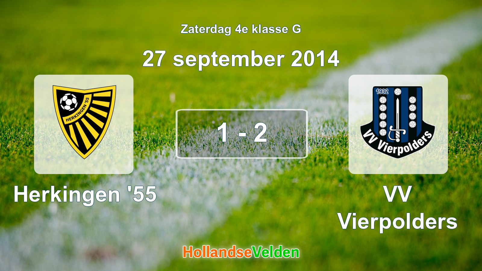Gespeelde wedstrijd: Herkingen '55 - VV Vierpolders 1 - 2 (27 september 2014)