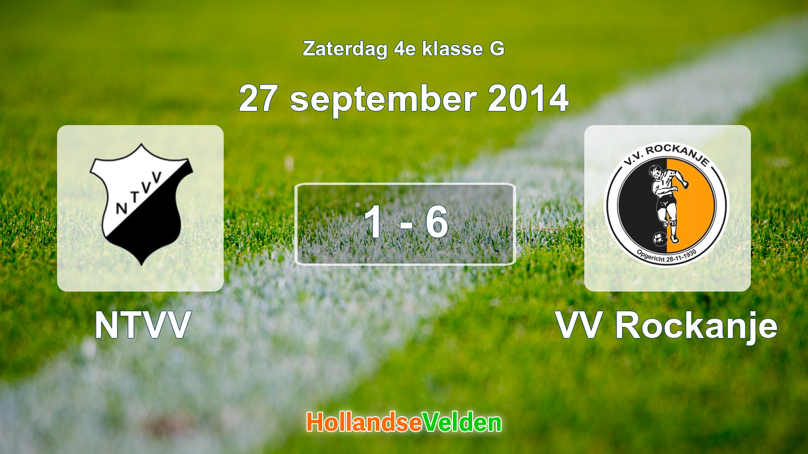 Gespeelde wedstrijd: NTVV - VV Rockanje 1 - 6 (27 september 2014)