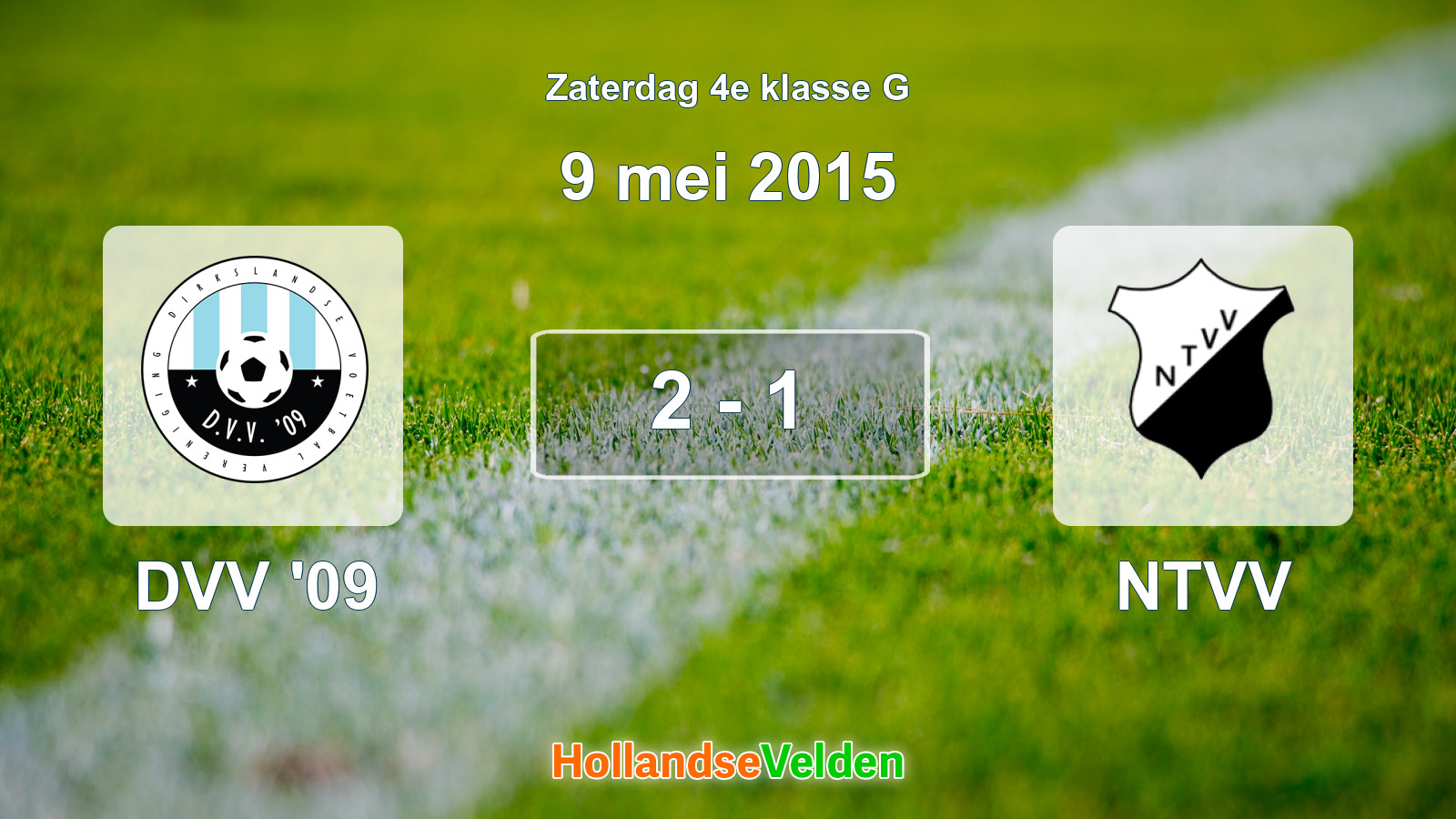 Gespeelde wedstrijd: DVV '09 - NTVV 2 - 1 (9 mei 2015)