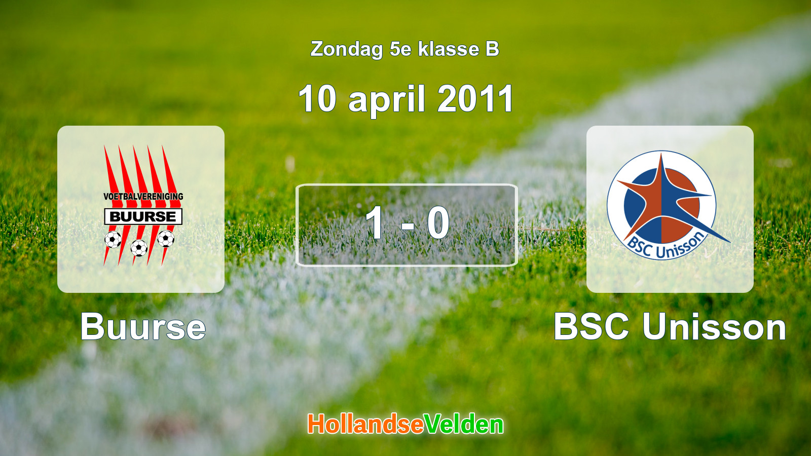 Gespeelde wedstrijd: Buurse - BSC Unisson 1 - 0 (10 april 2011)