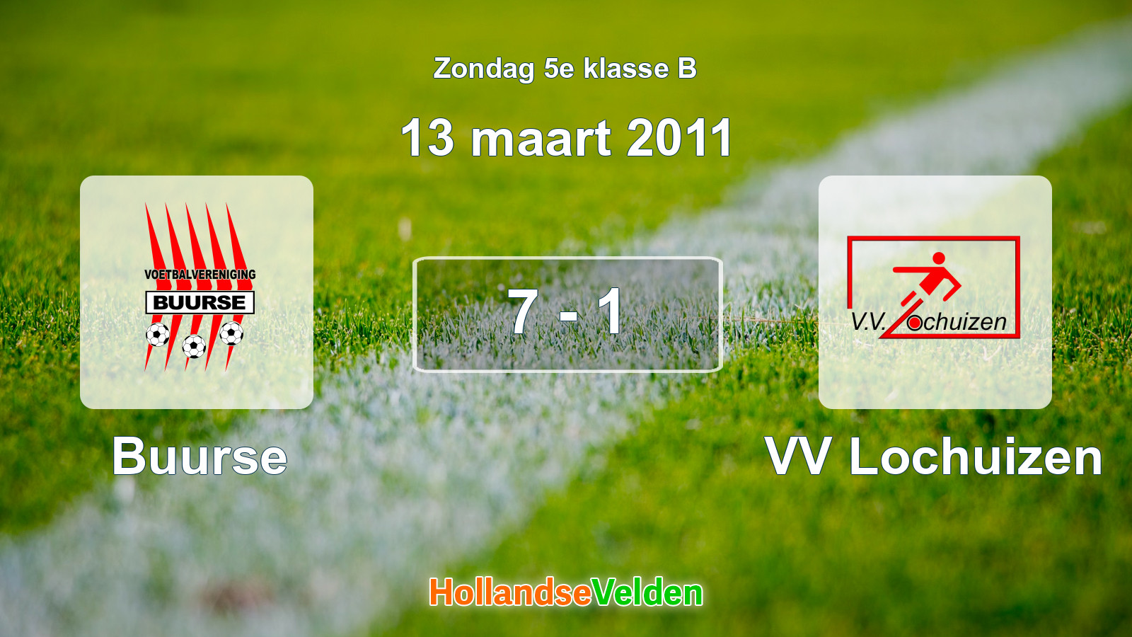 Gespeelde wedstrijd: Buurse - VV Lochuizen 7 - 1 (13 maart 2011)