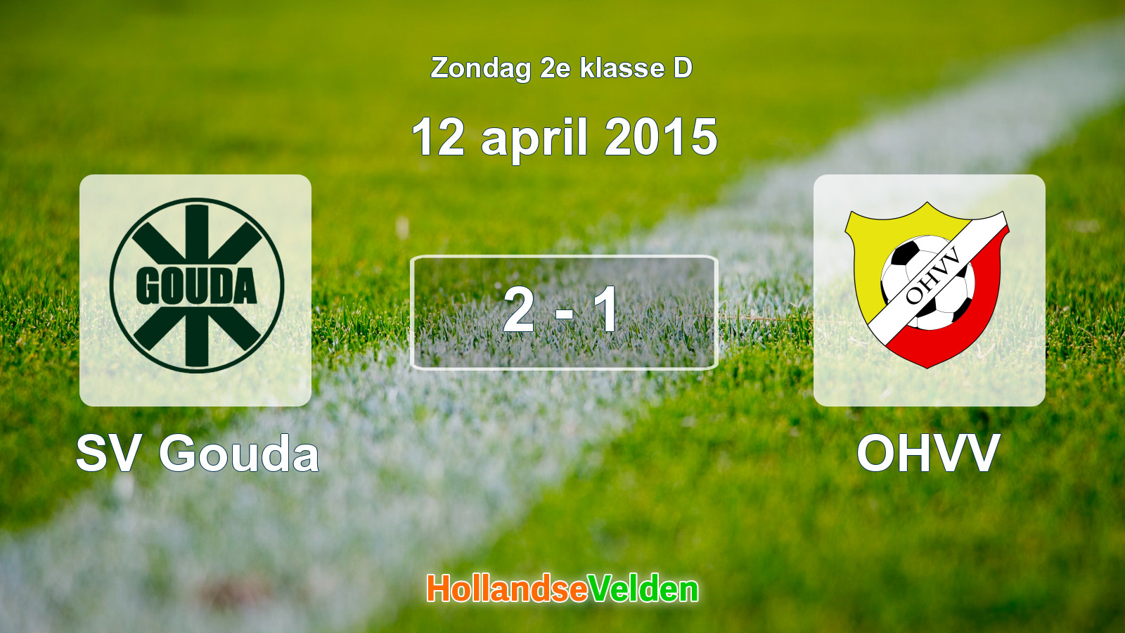 Gespeelde wedstrijd: SV Gouda - OHVV 2 - 1 (12 april 2015)