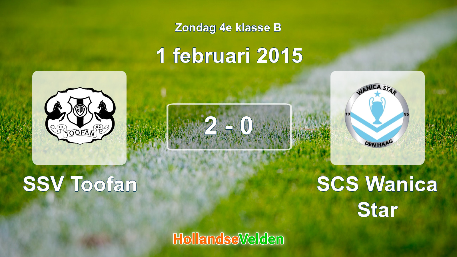 Gespeelde wedstrijd: SSV Toofan - SCS Wanica Star 2 - 0 (1 februari 2015)