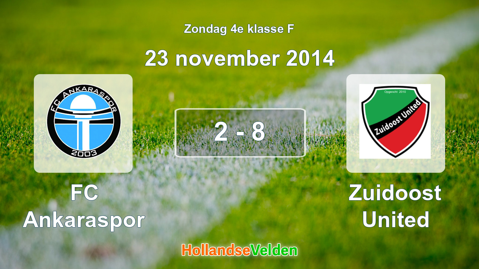 Gespeelde wedstrijd: FC Ankaraspor - Zuidoost United 2 - 8 (23 november 2014)