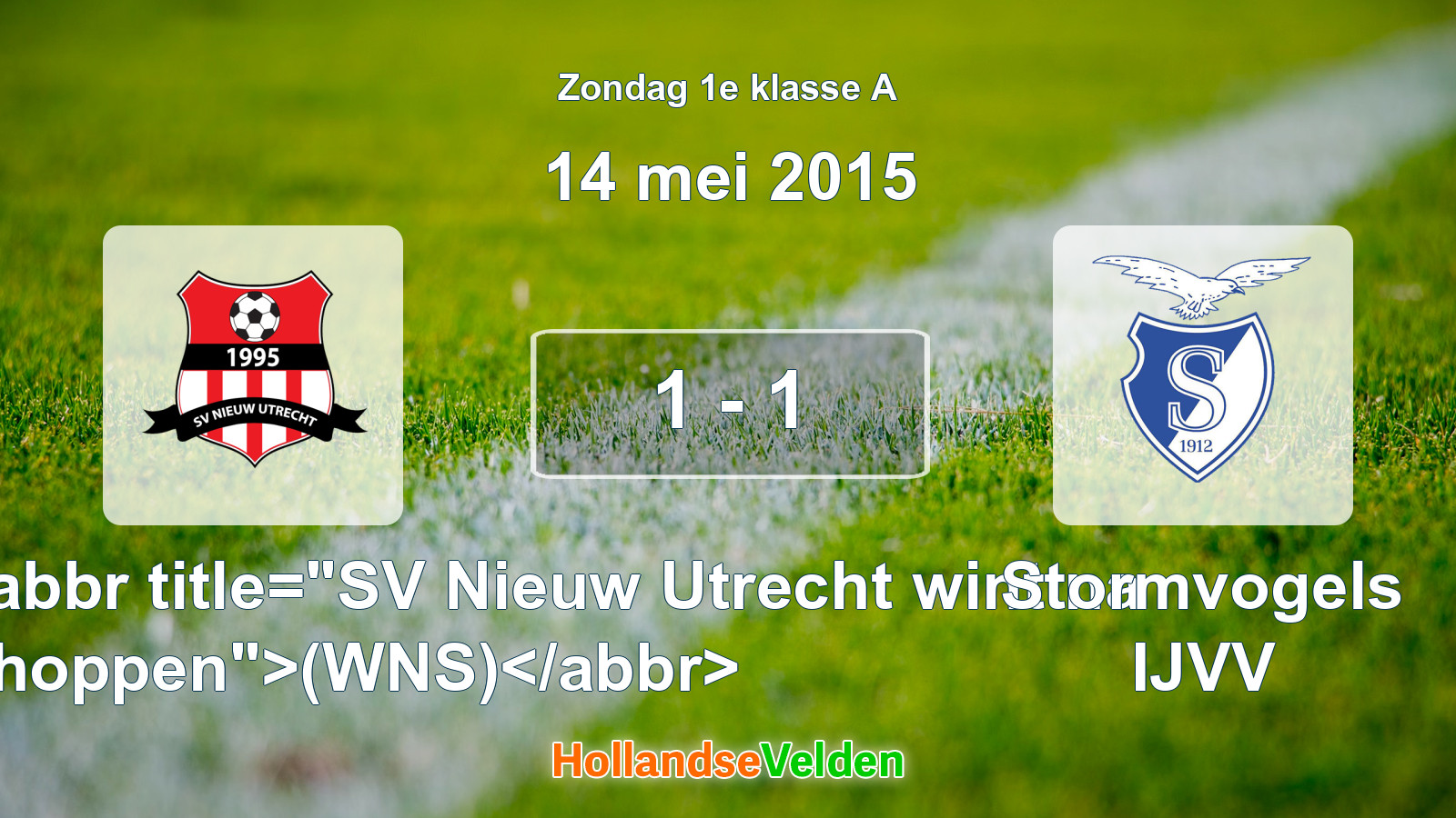Gespeelde wedstrijd: SV Nieuw Utrecht <abbr title=