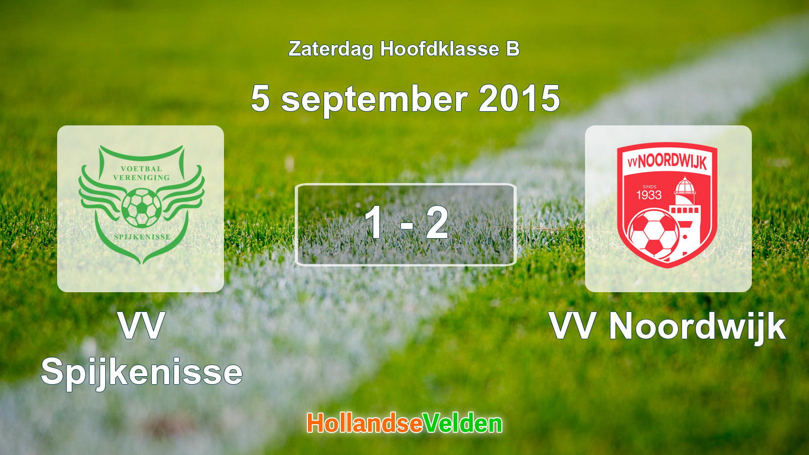 Gespeelde wedstrijd: VV Spijkenisse - VV Noordwijk 1 - 2 (5 september 2015)