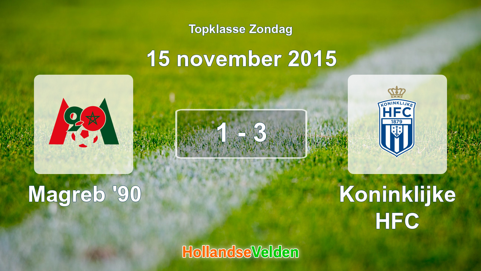 Gespeelde wedstrijd: Magreb '90 - Koninklijke HFC 1 - 3 (15 november 2015)