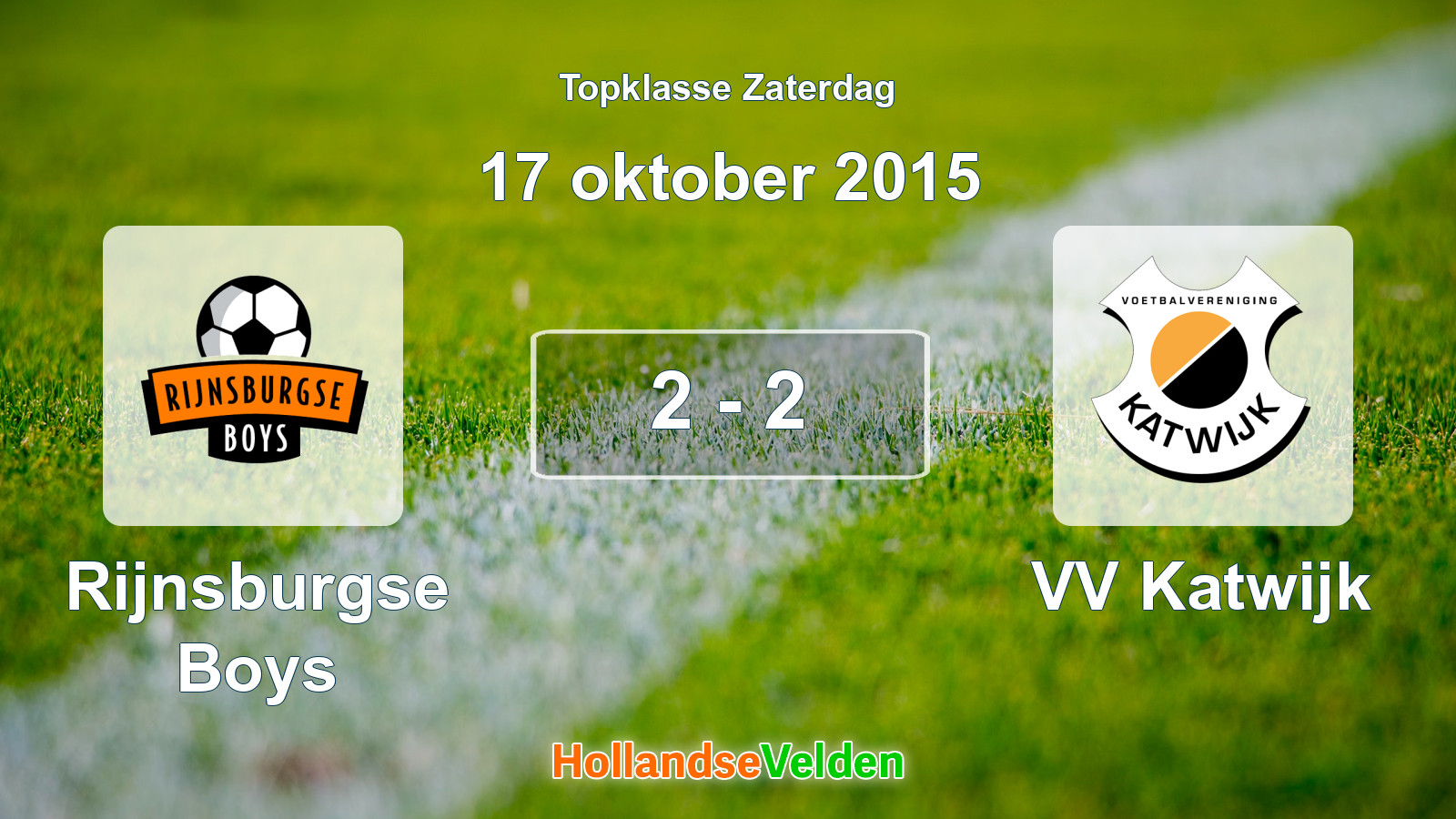 Gespeelde wedstrijd: Rijnsburgse Boys - VV Katwijk 2 - 2 (17 oktober 2015)
