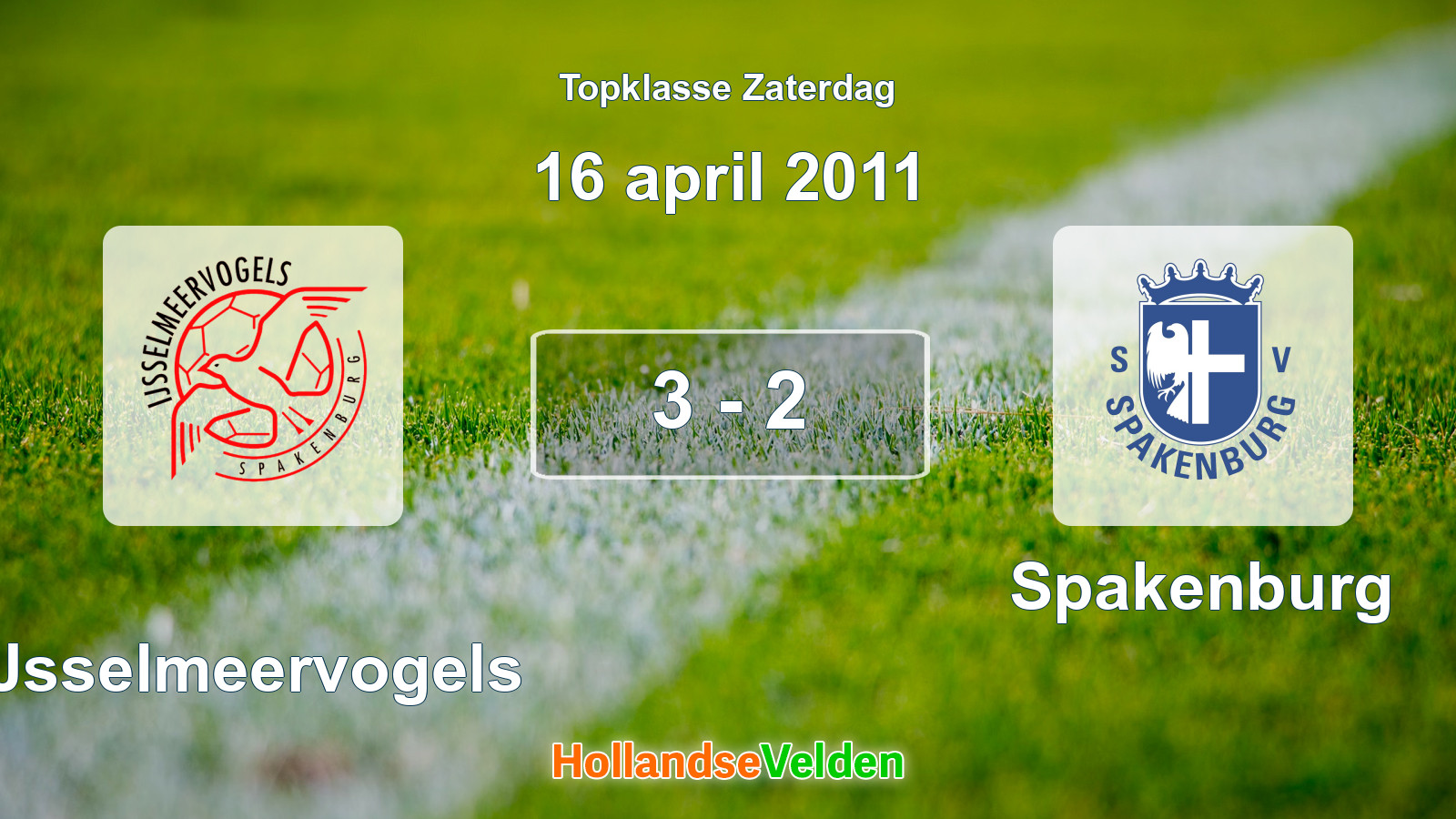 Gespeelde wedstrijd: IJsselmeervogels - Spakenburg 3 - 2 (16 april 2011)