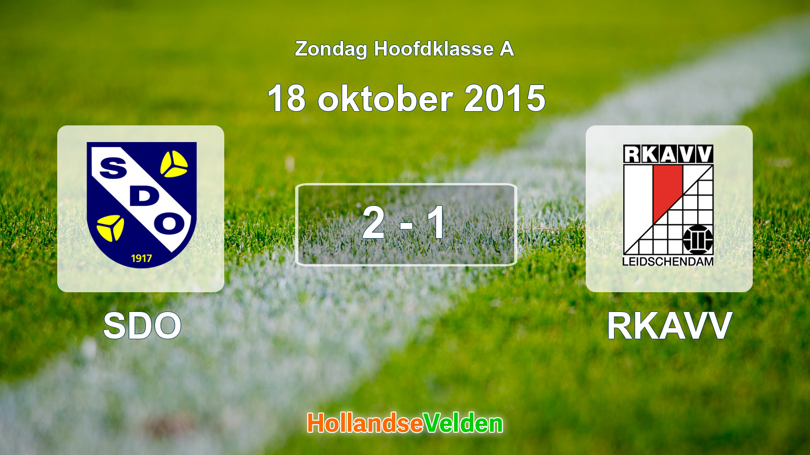Gespeelde wedstrijd: SDO - RKAVV 2 - 1 (18 oktober 2015)