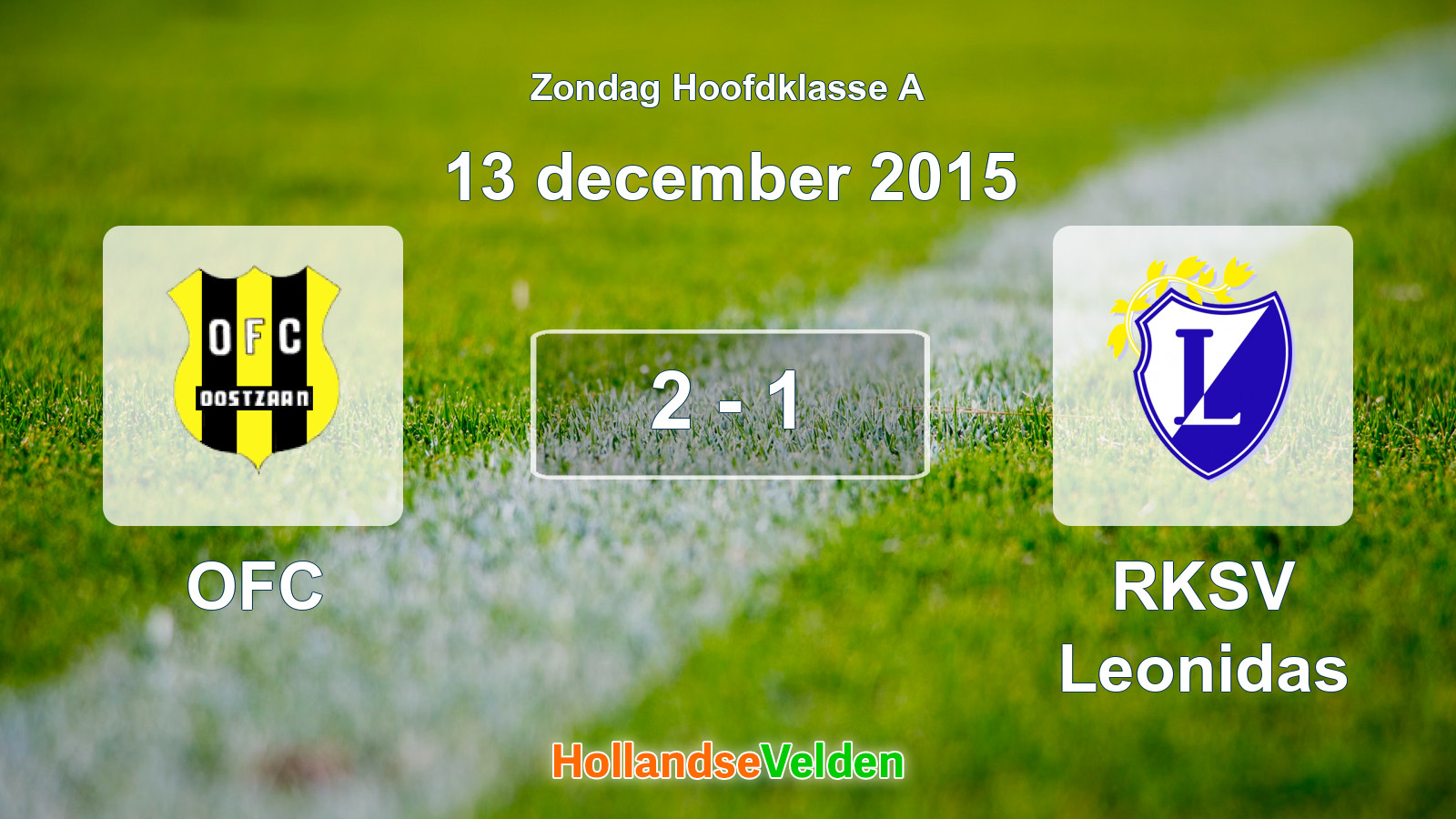 Gespeelde wedstrijd: OFC - RKSV Leonidas 2 - 1 (13 december 2015)