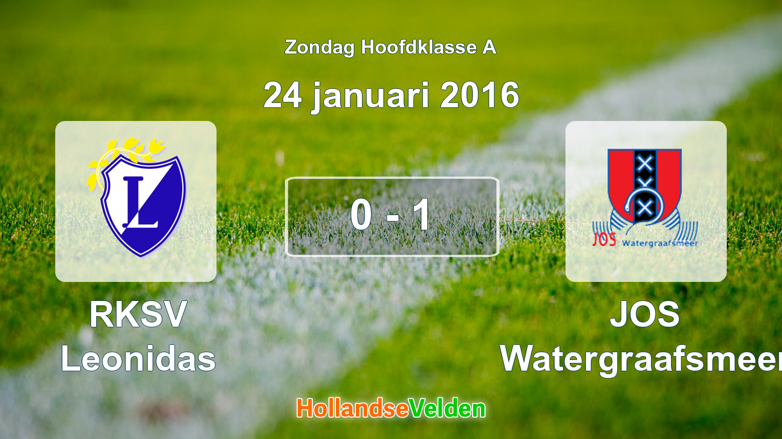 Gespeelde wedstrijd: RKSV Leonidas - JOS Watergraafsmeer 0 - 1 (24 januari 2016)