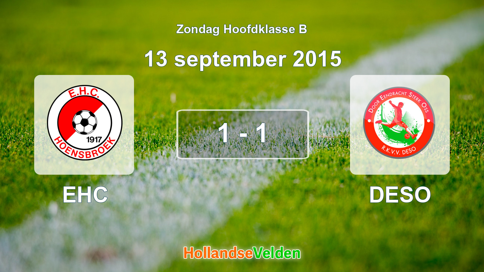 Gespeelde wedstrijd: EHC - DESO 1 - 1 (13 september 2015)