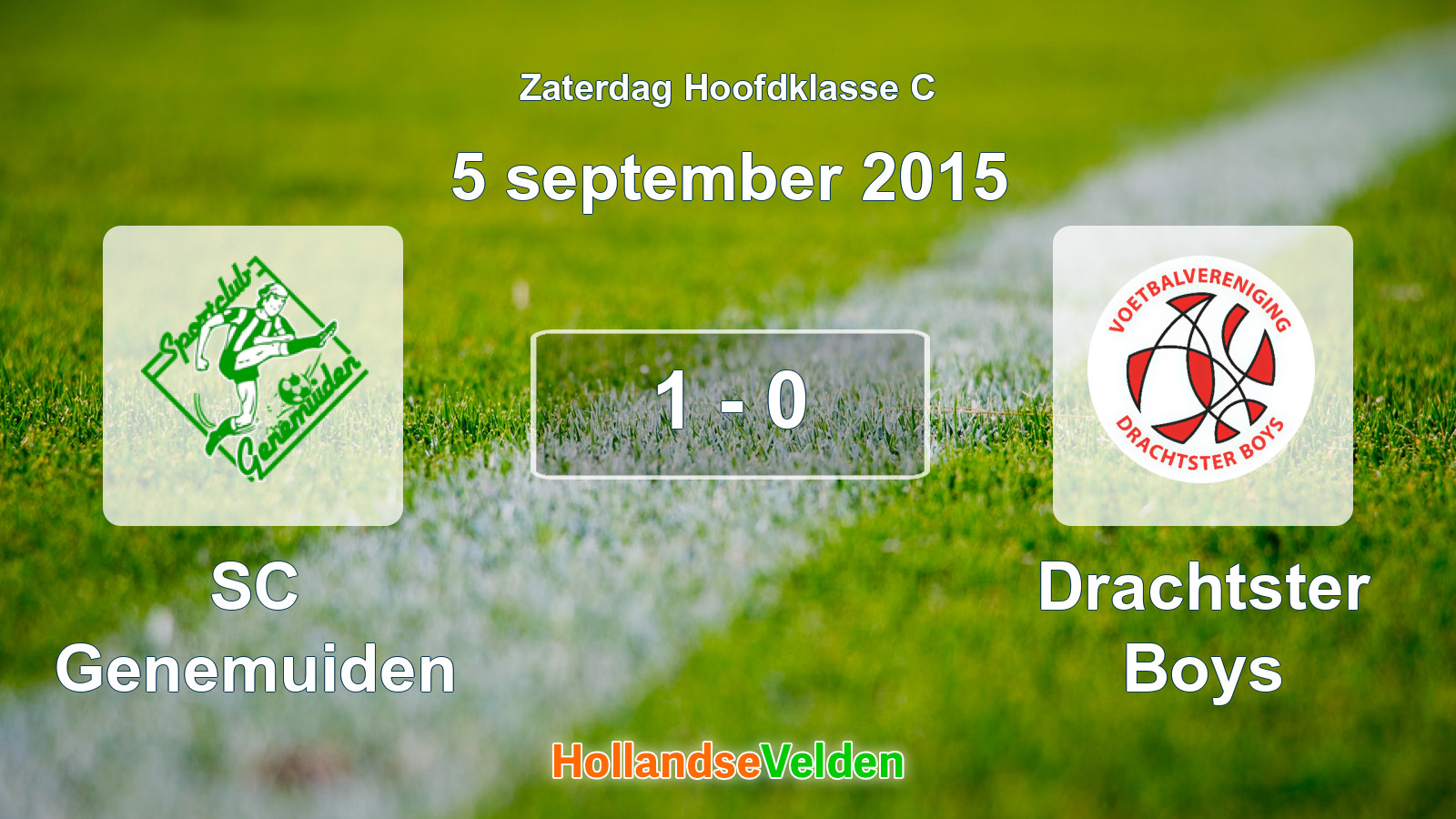 Gespeelde wedstrijd: SC Genemuiden - Drachtster Boys 1 - 0 (5 september 2015)