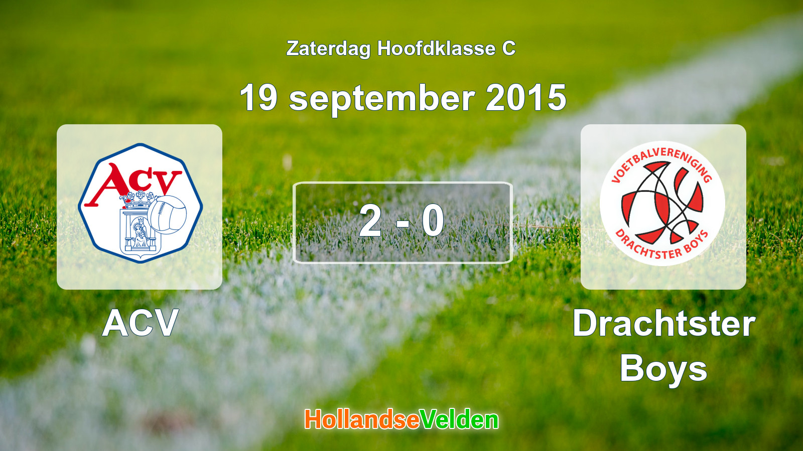 Gespeelde wedstrijd: ACV - Drachtster Boys 2 - 0 (19 september 2015)