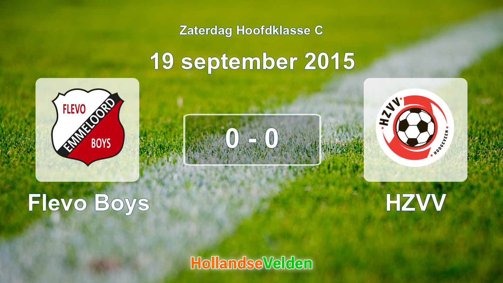 Gespeelde wedstrijd: Flevo Boys - HZVV 0 - 0 (19 september 2015)