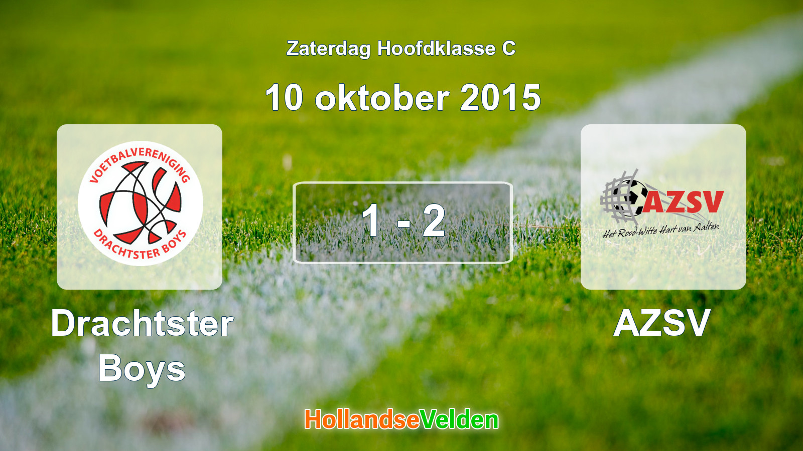 Gespeelde wedstrijd: Drachtster Boys - AZSV 1 - 2 (10 oktober 2015)