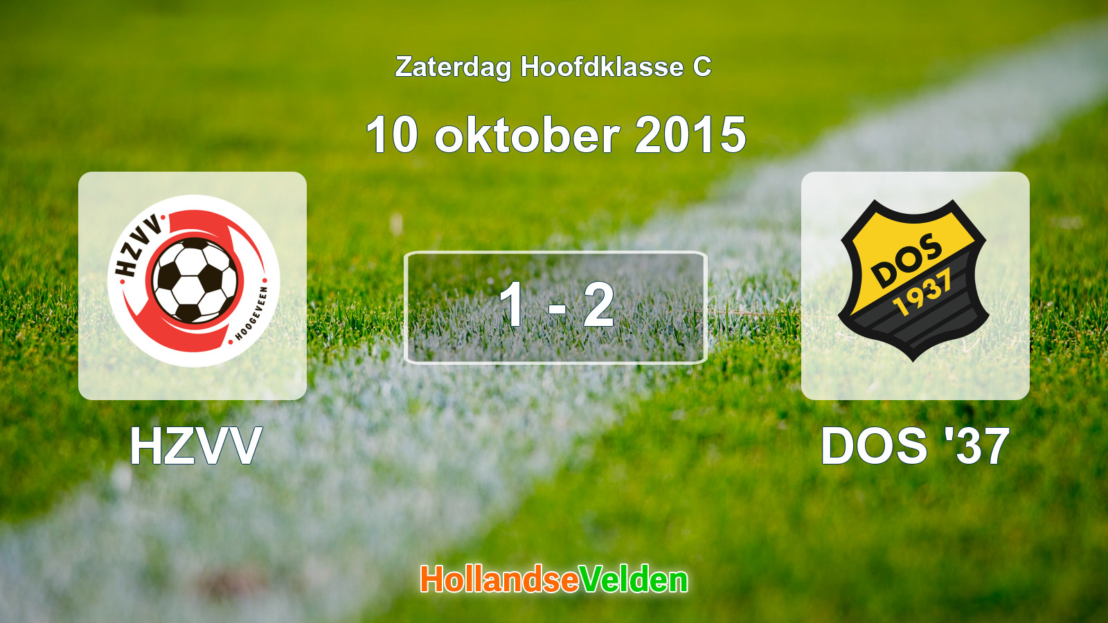 Gespeelde wedstrijd: HZVV - DOS '37 1 - 2 (10 oktober 2015)
