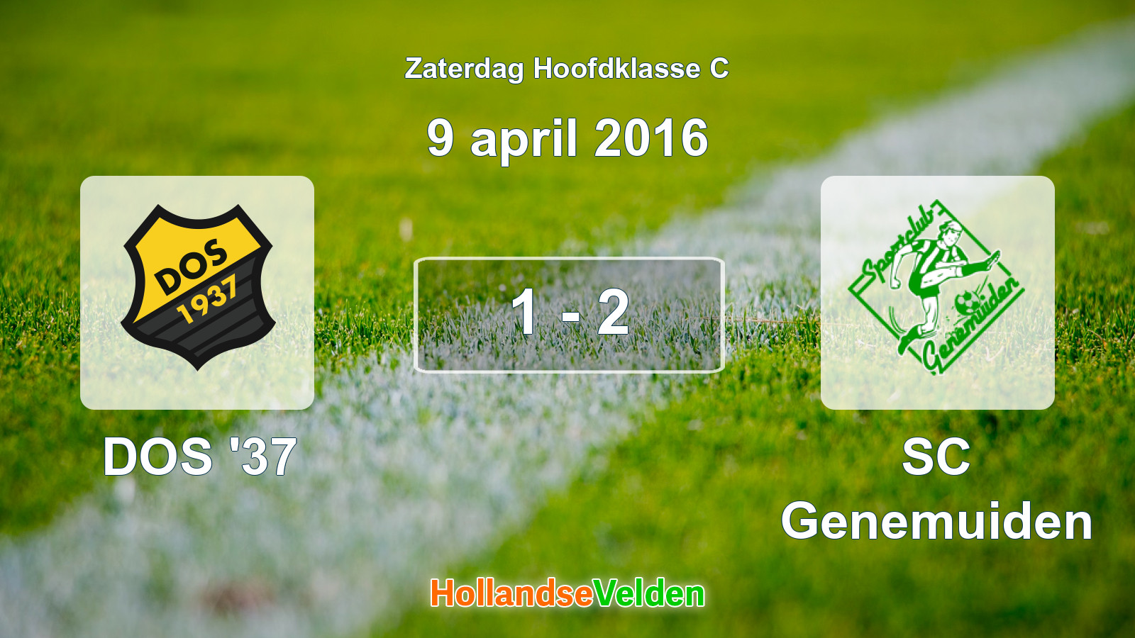 Gespeelde wedstrijd: DOS '37 - SC Genemuiden 1 - 2 (9 april 2016)
