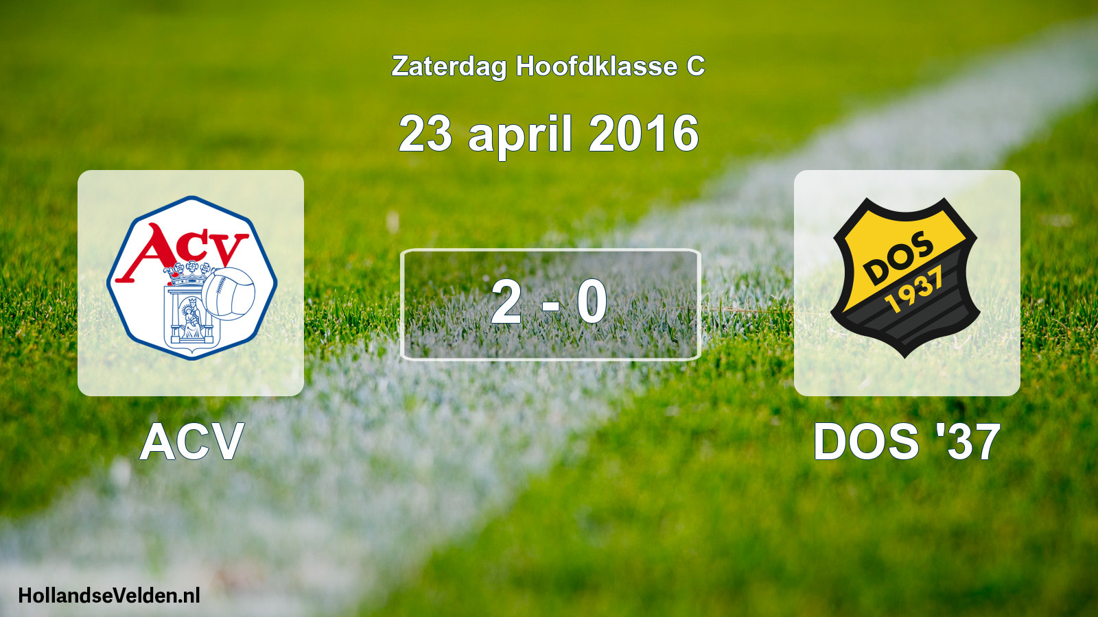 Gespeelde wedstrijd: ACV - DOS '37 2 - 0 (23 april 2016)