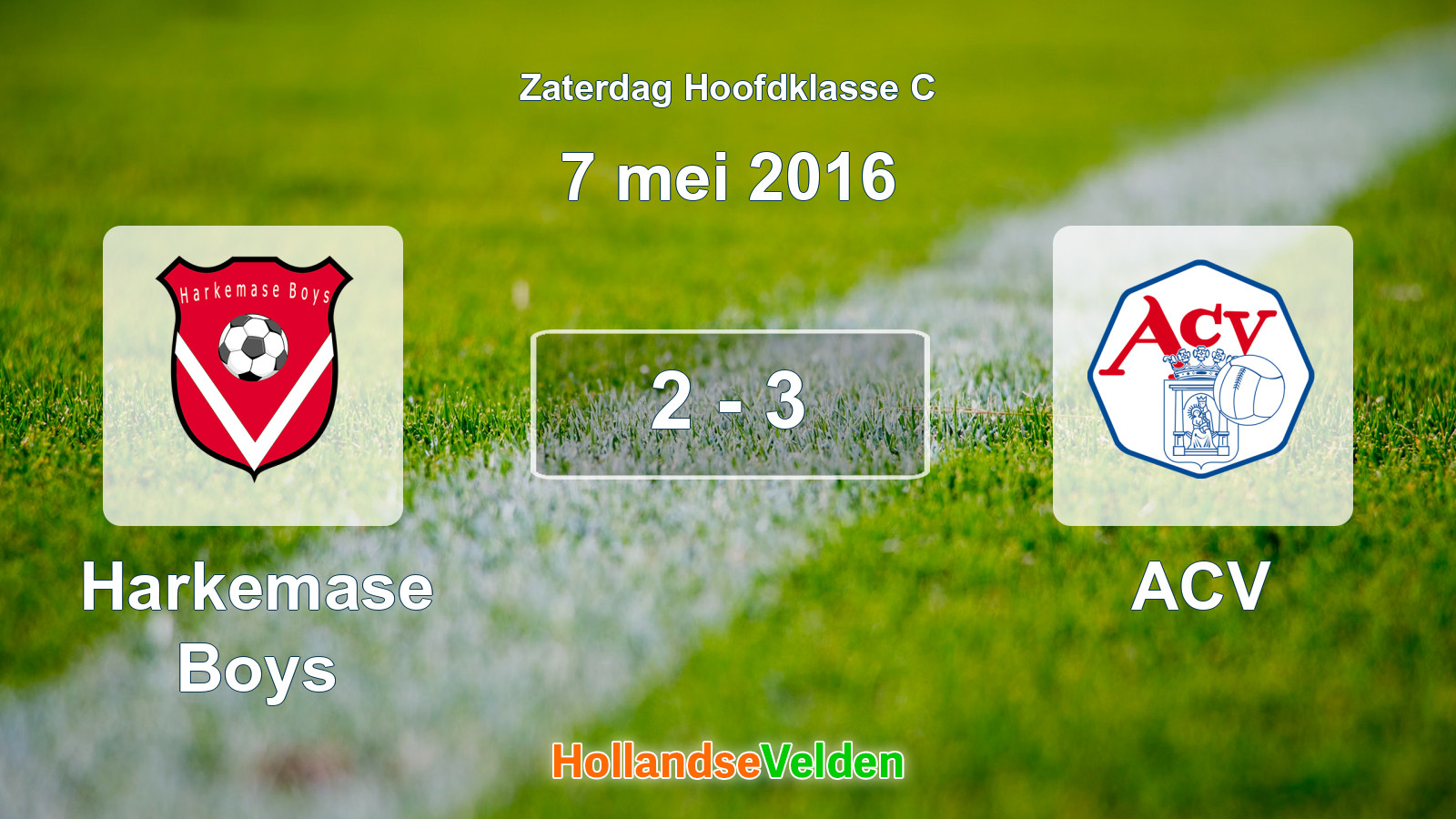 Gespeelde wedstrijd: Harkemase Boys - ACV 2 - 3 (7 mei 2016)