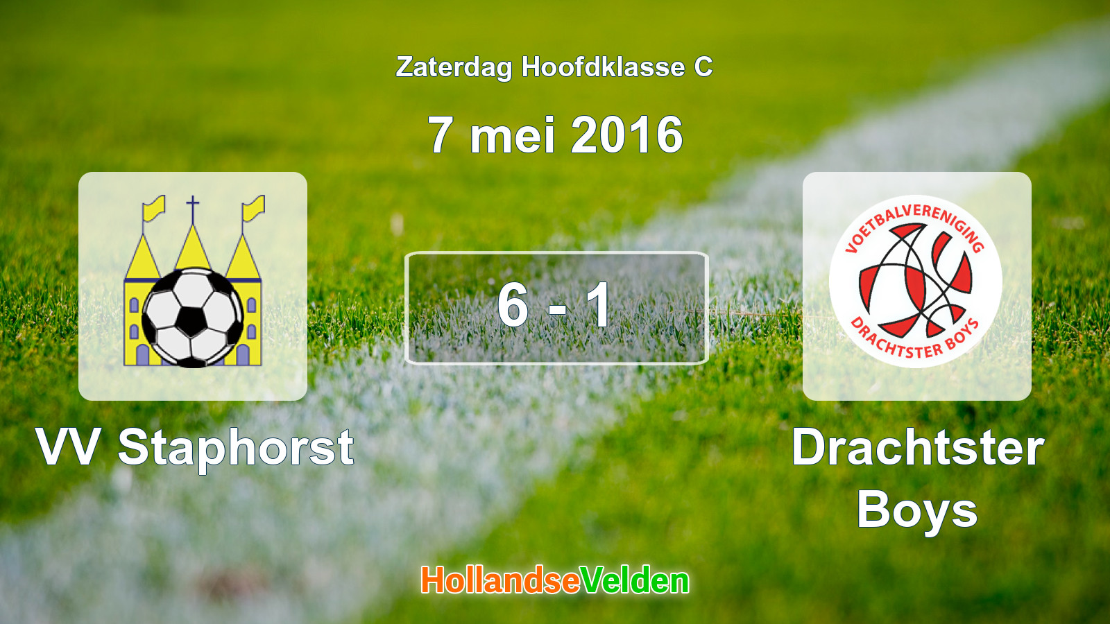Gespeelde wedstrijd: VV Staphorst - Drachtster Boys 6 - 1 (7 mei 2016)