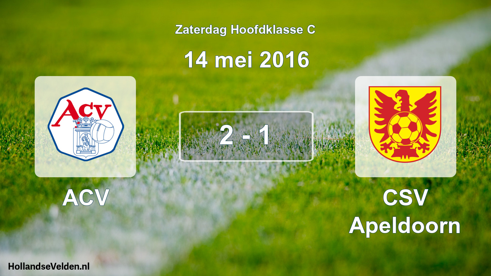 Gespeelde wedstrijd: ACV - CSV Apeldoorn 2 - 1 (14 mei 2016)