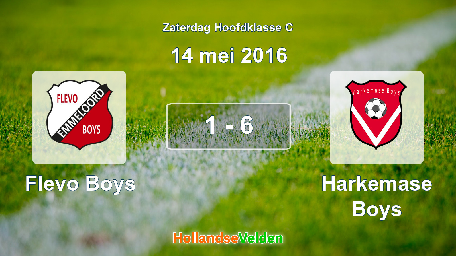 Gespeelde wedstrijd: Flevo Boys - Harkemase Boys 1 - 6 (14 mei 2016)