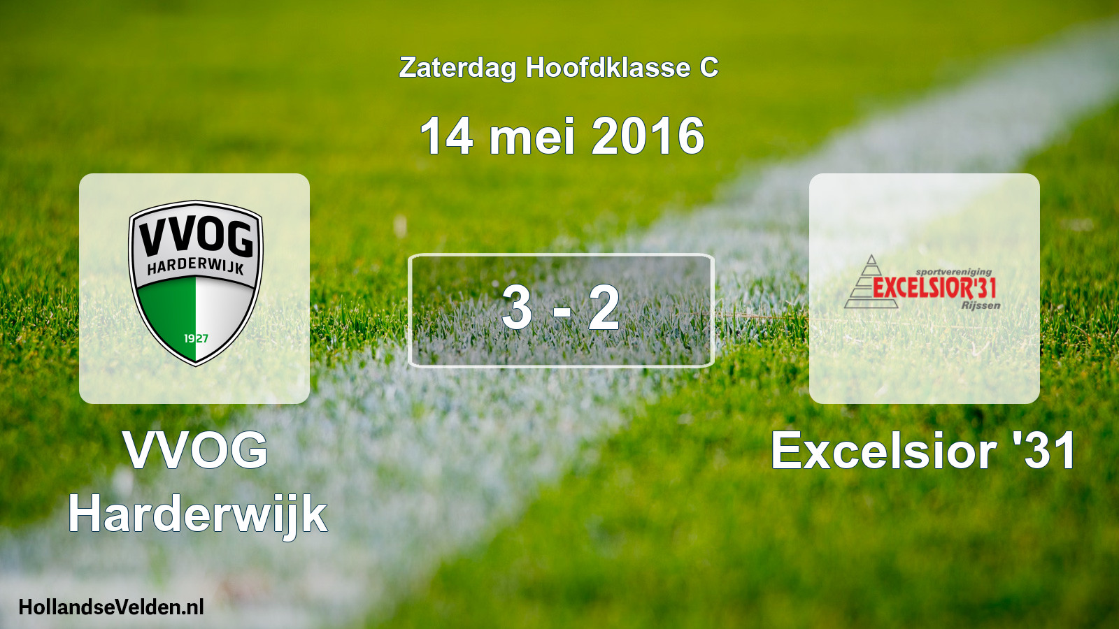 Gespeelde wedstrijd: VVOG Harderwijk - Excelsior '31 3 - 2 (14 mei 2016)