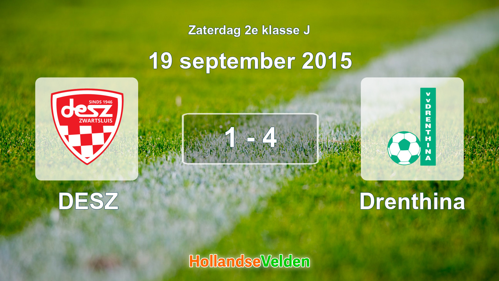 Gespeelde wedstrijd: DESZ - Drenthina 1 - 4 (19 september 2015)