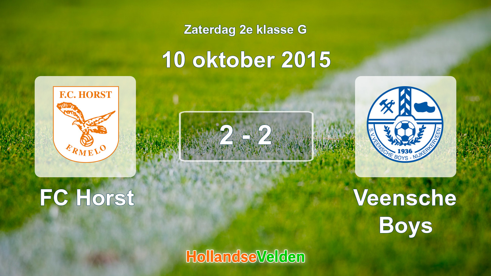 Gespeelde wedstrijd: FC Horst - Veensche Boys 2 - 2 (10 oktober 2015)