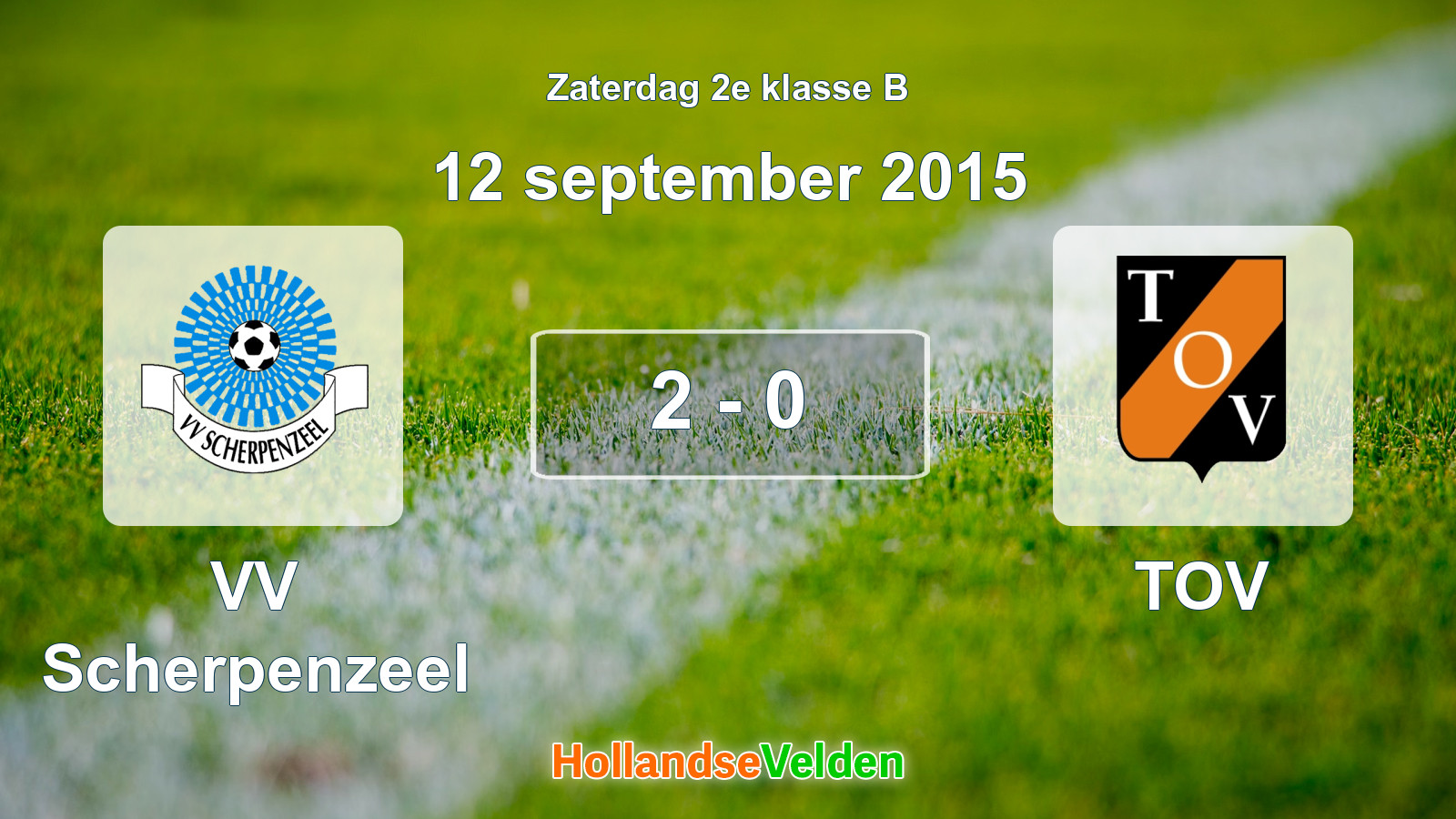 Gespeelde wedstrijd: VV Scherpenzeel - TOV 2 - 0 (12 september 2015)