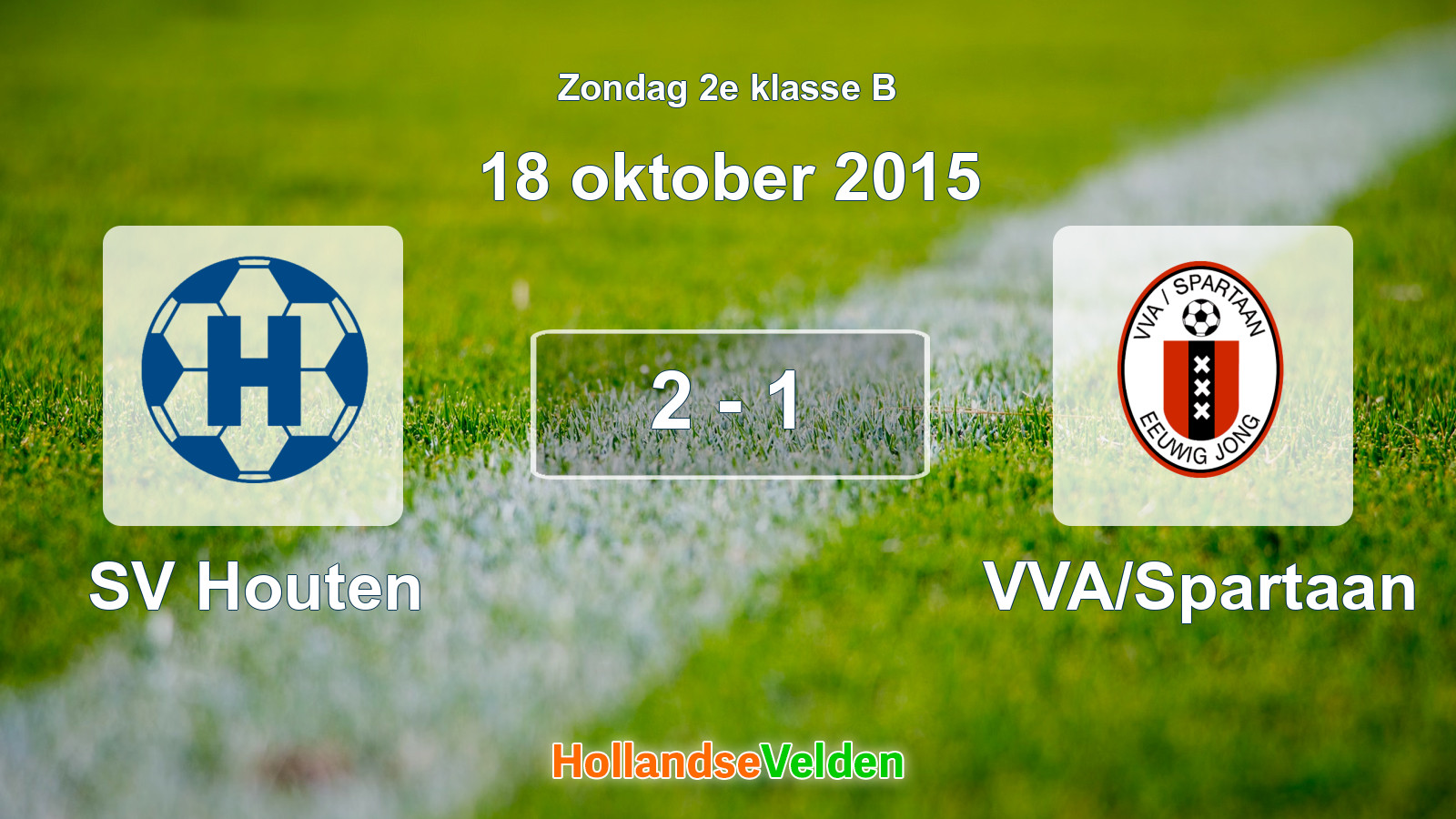Gespeelde wedstrijd: SV Houten - VVA/Spartaan 2 - 1 (18 oktober 2015)