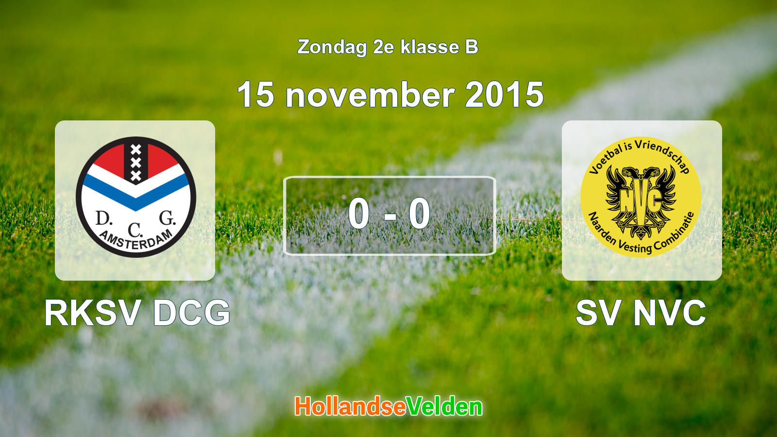 Gespeelde wedstrijd: RKSV DCG - SV NVC 0 - 0 (15 november 2015)