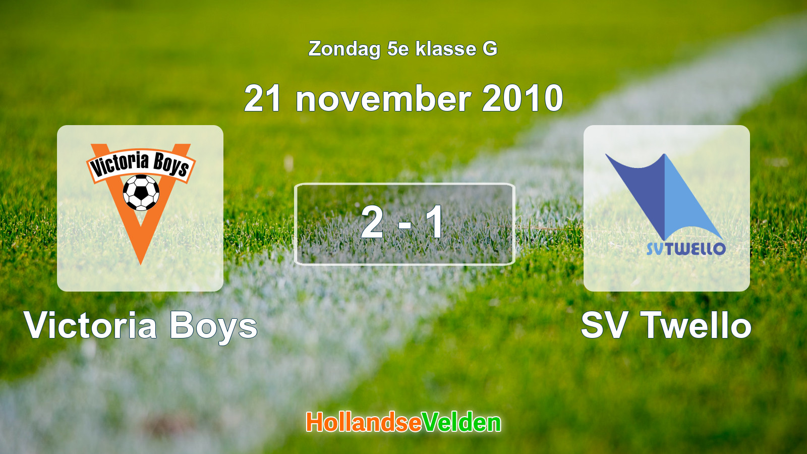 Gespeelde wedstrijd: Victoria Boys - SV Twello 2 - 1 (21 november 2010)