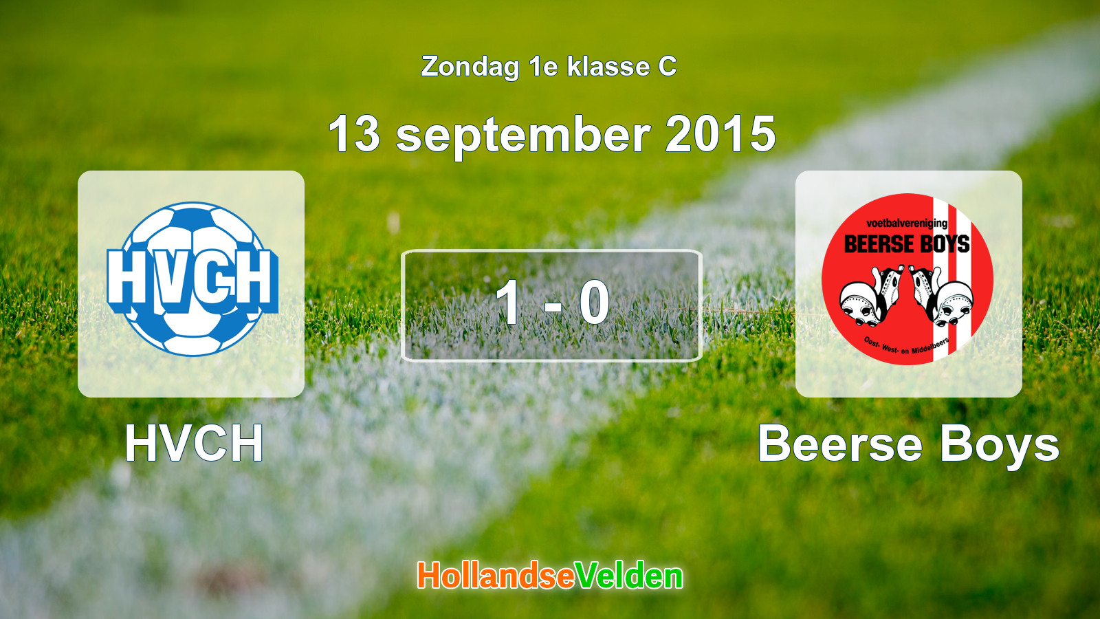 Gespeelde wedstrijd: HVCH - Beerse Boys 1 - 0 (13 september 2015)