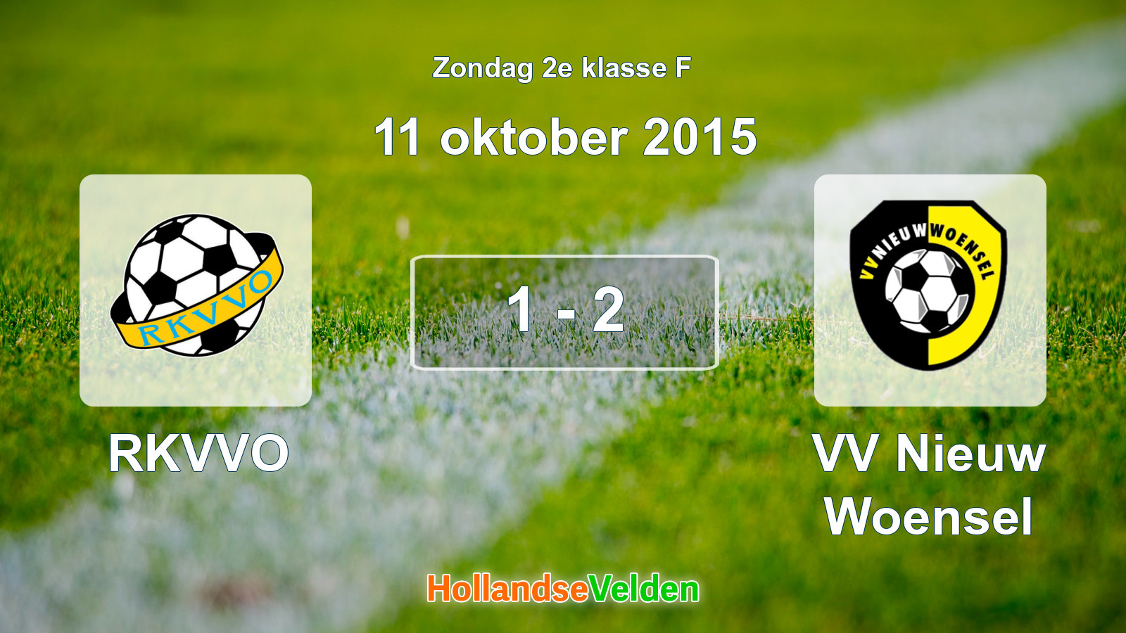 Gespeelde wedstrijd: RKVVO - VV Nieuw Woensel 1 - 2 (11 oktober 2015)