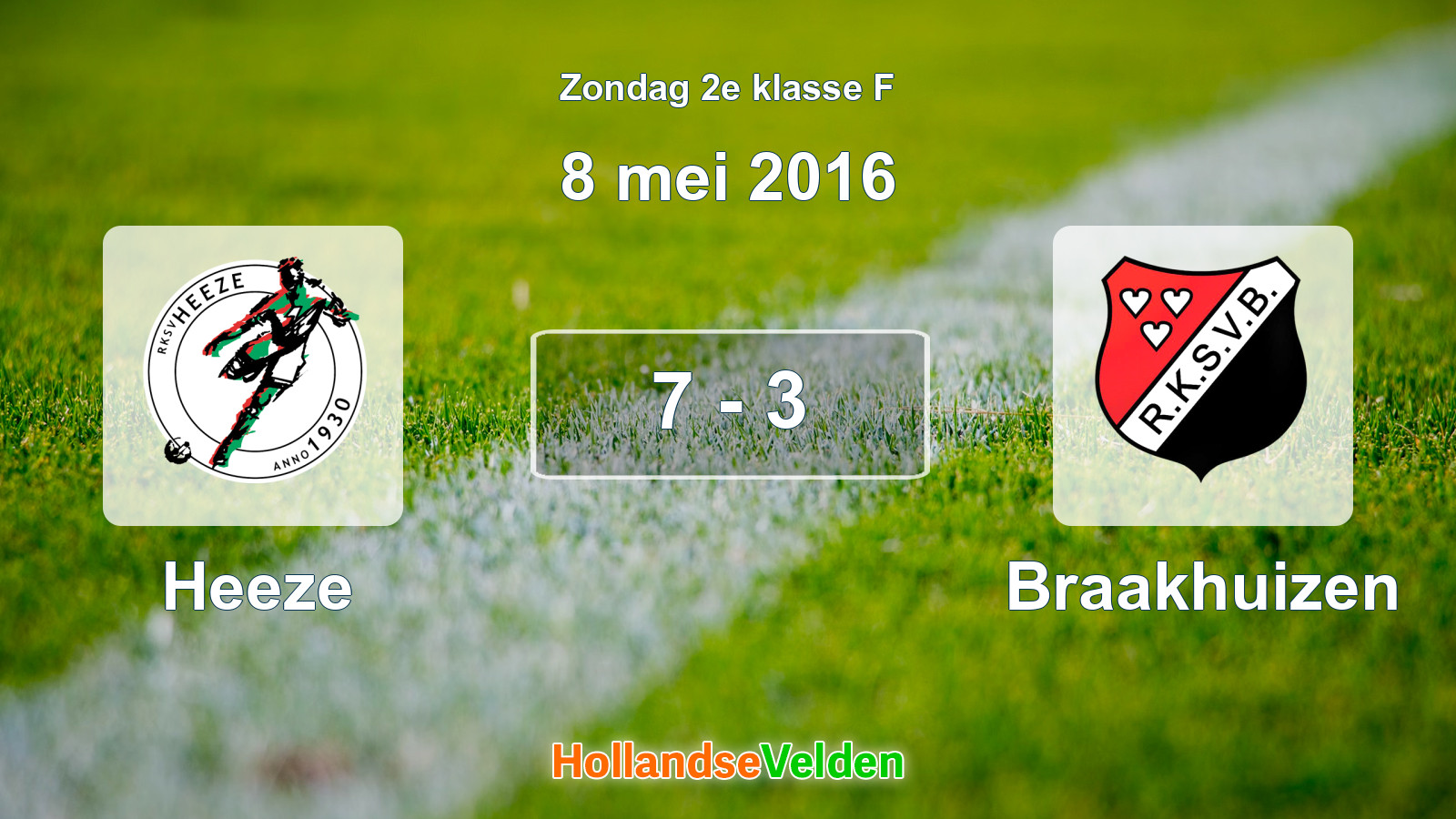 Gespeelde wedstrijd: Heeze - Braakhuizen 7 - 3 (8 mei 2016)