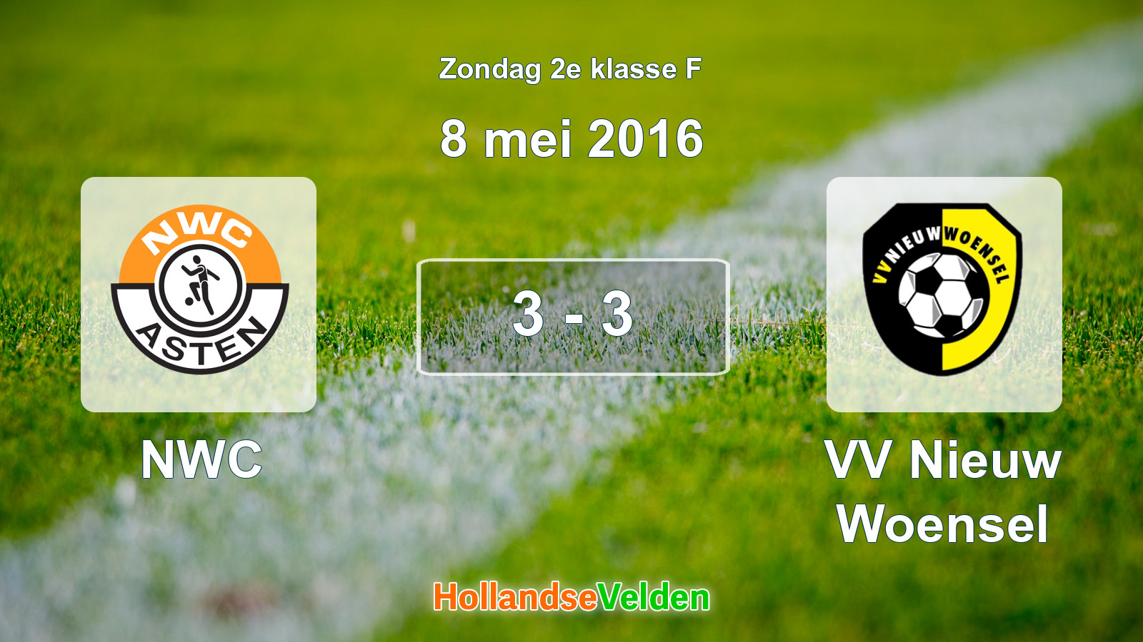Gespeelde wedstrijd: NWC - VV Nieuw Woensel 3 - 3 (8 mei 2016)