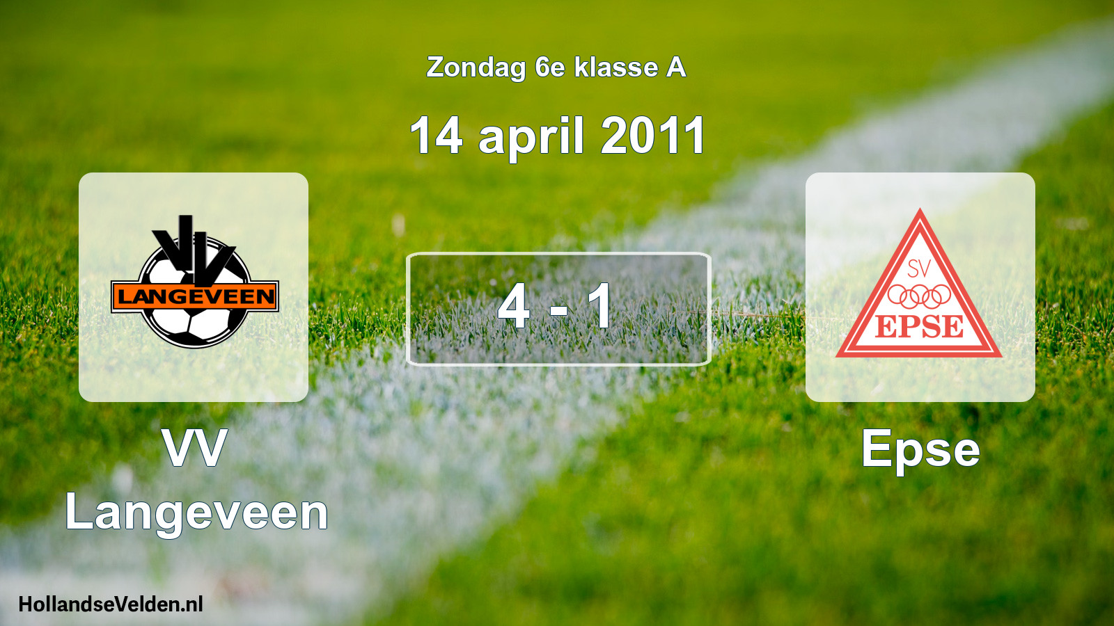Gespeelde wedstrijd: VV Langeveen - Epse 4 - 1 (14 april 2011)