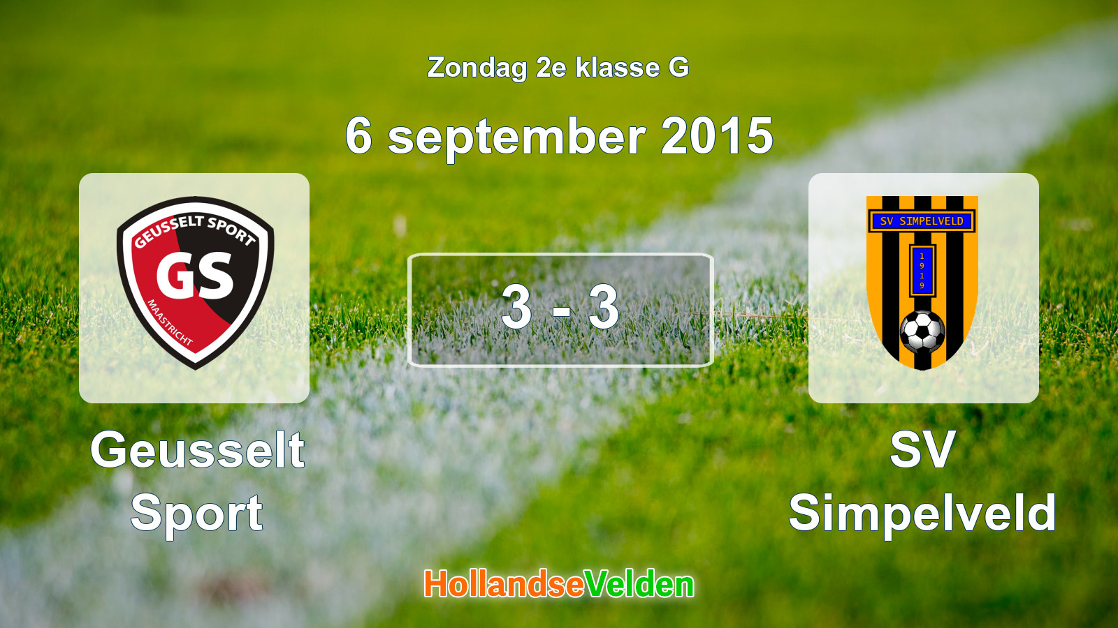 Gespeelde wedstrijd: Geusselt Sport - SV Simpelveld 3 - 3 (6 september 2015)